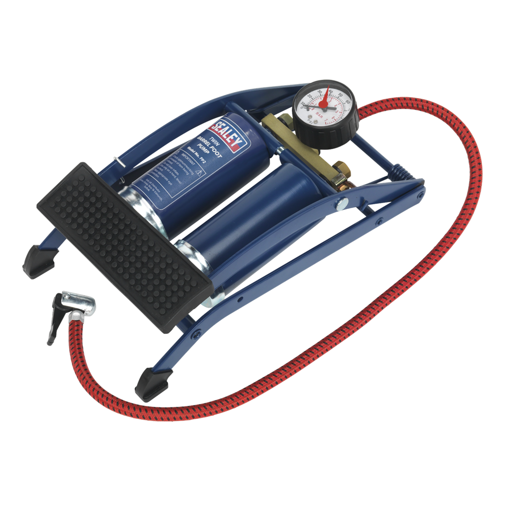Foot Pump Twin Barrel
