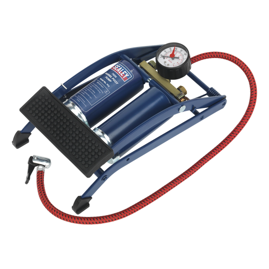 Foot Pump Twin Barrel