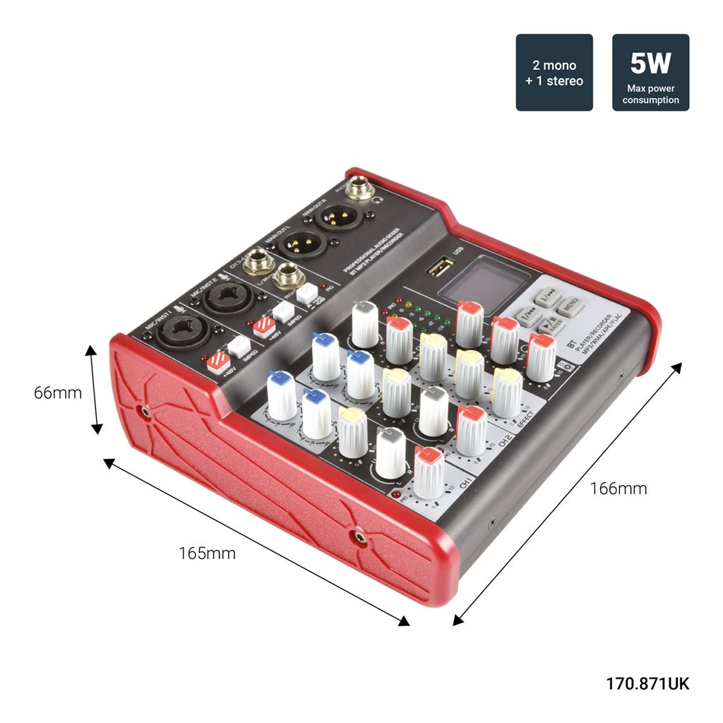 CSM Compact Mixers With USB / Bluetooth - CSM-4 Player