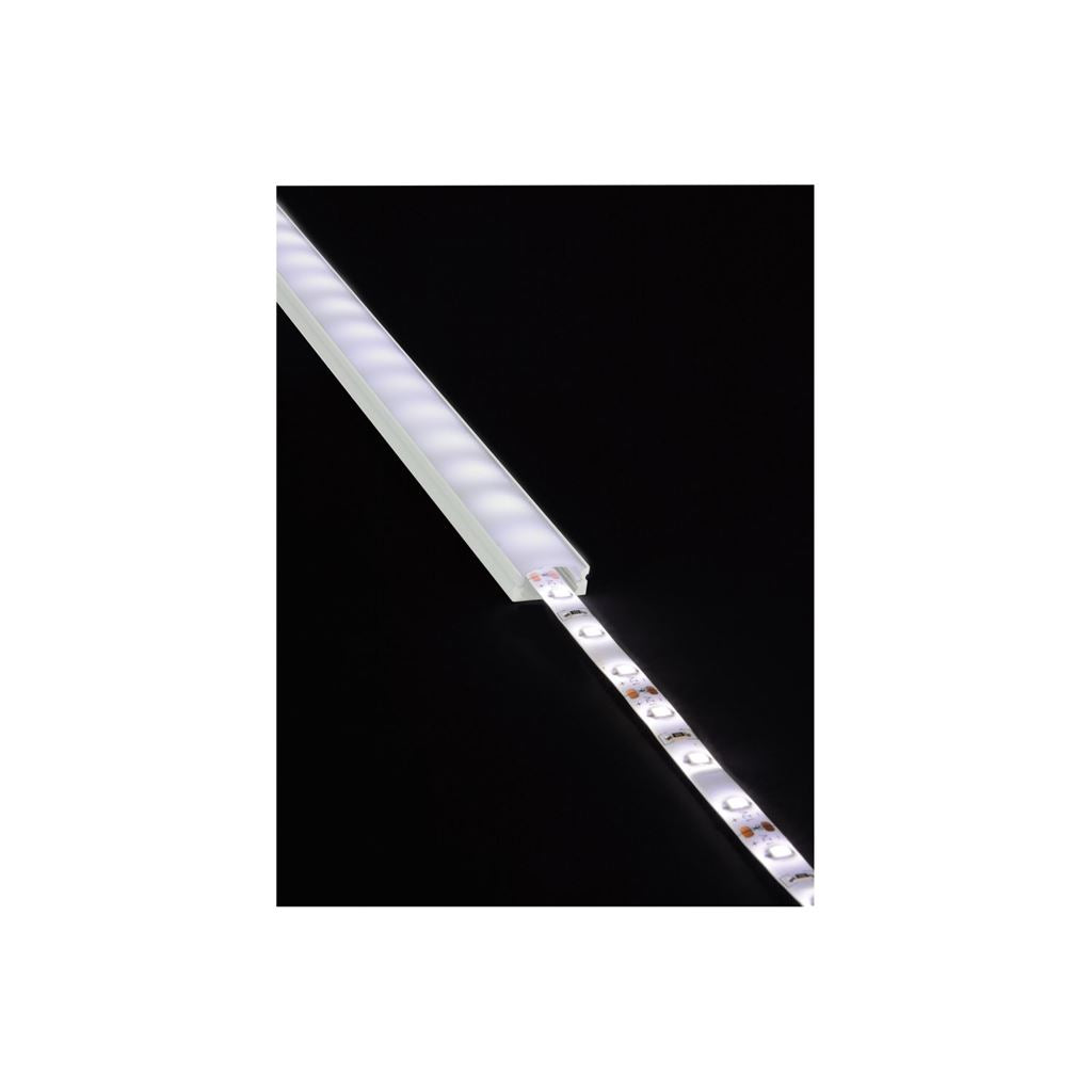 Aluminium LED Tape Profile - Short Crown - 1m Frosted - AL1-C1709