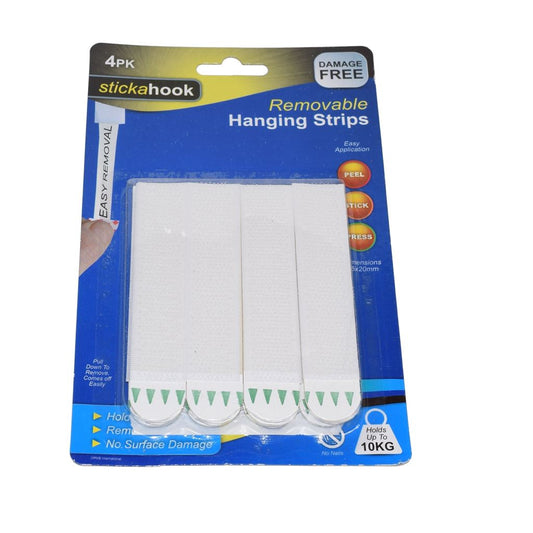 Self Adhesive Easy Application Removable 10 KG Hanging Strips 4 Pack