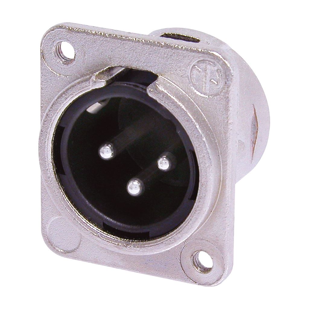 Neutrik NC3MDM3-L-1 Male 3 Pin XLR Chassis Socket