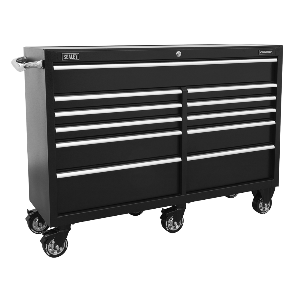 Rollcab 11 Drawer 1430mm Heavy-Duty Black