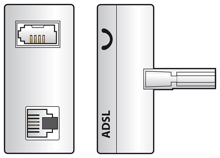 Adaptor ADSL Filter BT431A Plug – RJ11 Socket + BT431A Socket - Signal