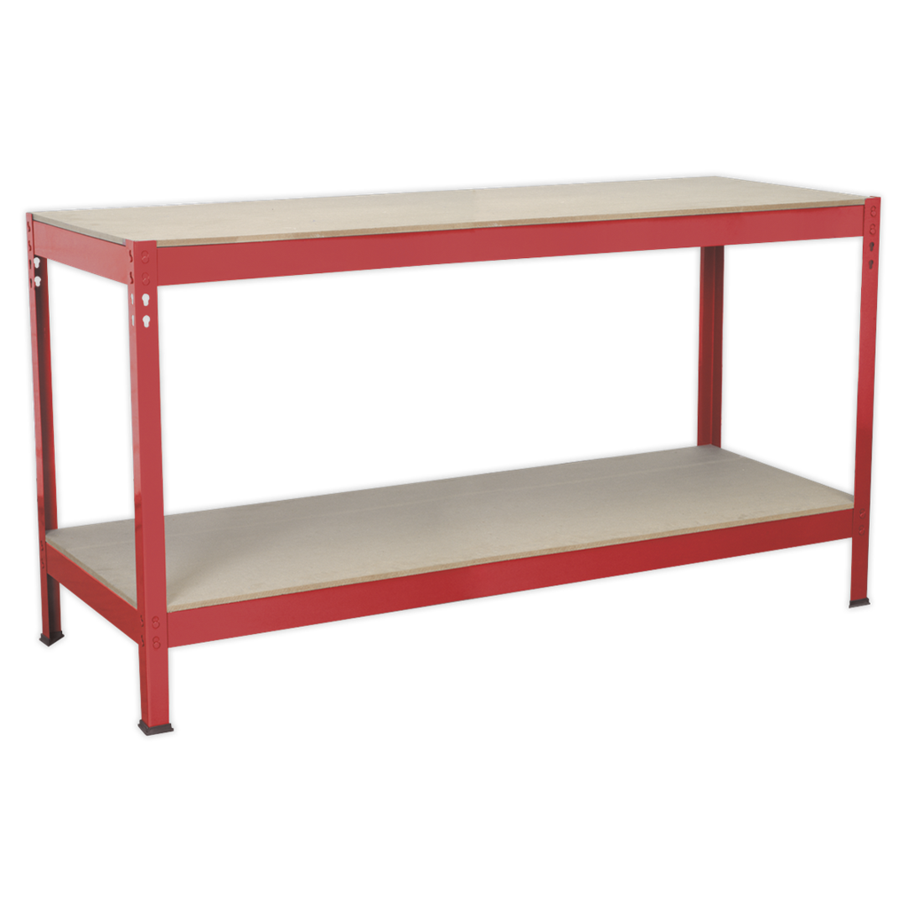 Workbench 1.53m Steel Wooden Top