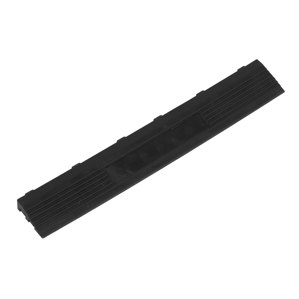 Polypropylene Floor Tile Edge 400 x 60mm, Black Female - Pack of 6