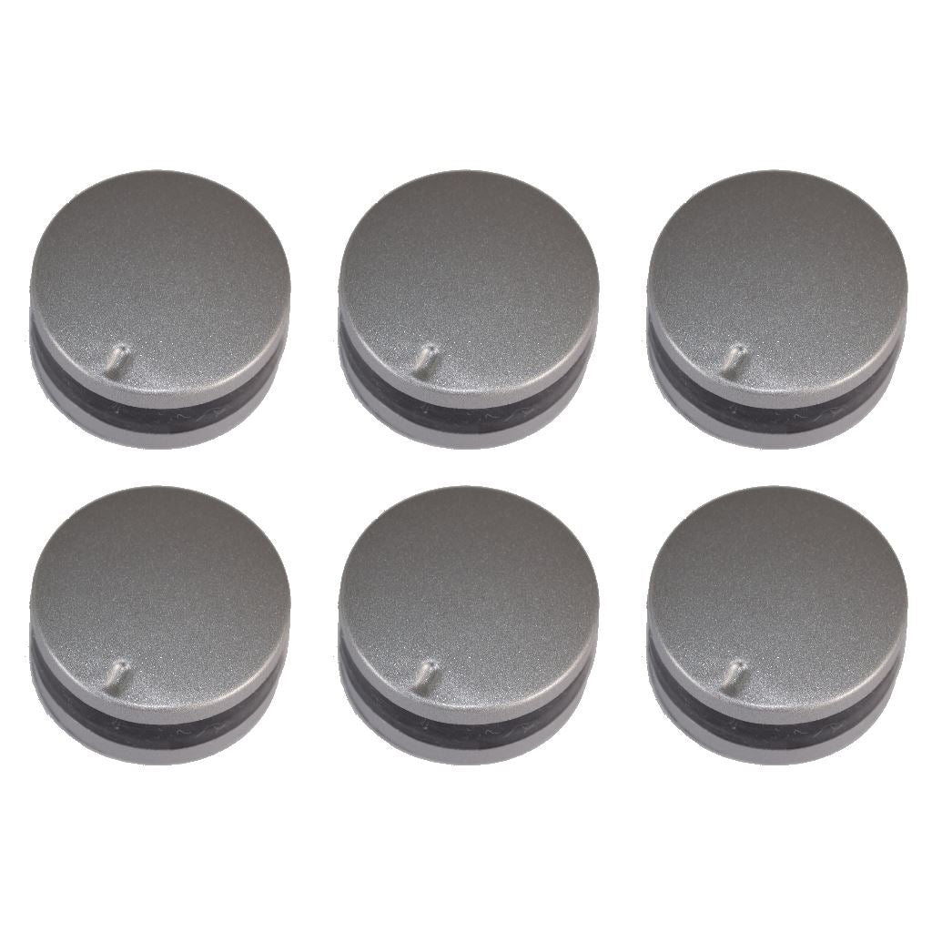 Lamona Compatible 12 O&#39;Clock Type Silver Replacement Oven Cooker Hob Control Knob Pack of 6