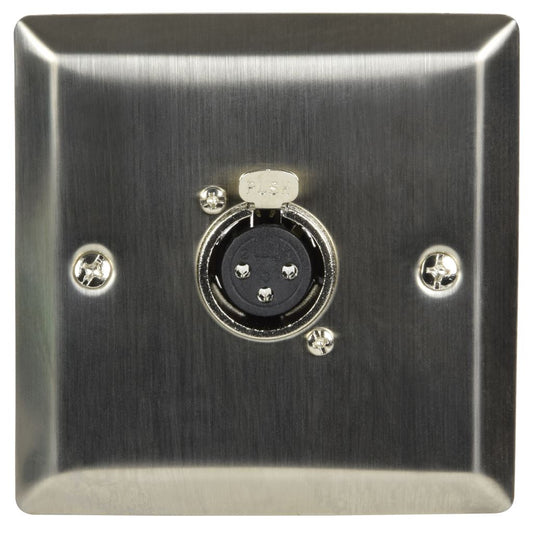 Steel Wallplate with XLR Socket