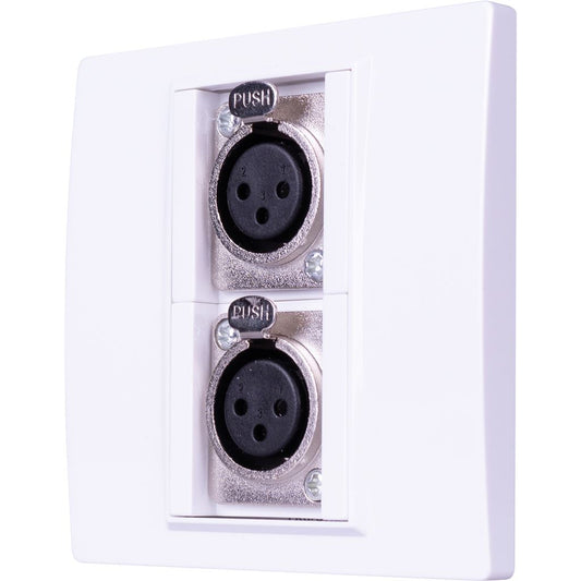 Wall Plate 2 x XLR Female Sockets