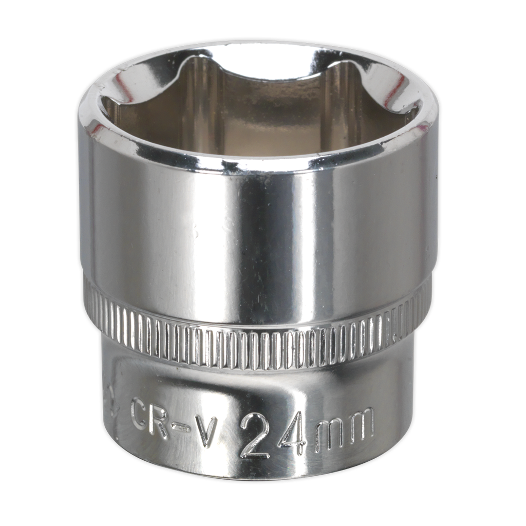 WallDrive&#174; Socket 24mm 3/8"Sq Drive Fully Polished