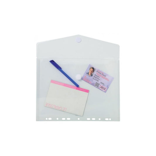 A4 Envelope Punched Pockets - Clear - Bag of 5