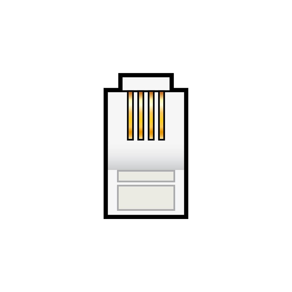 RJ11 Modular Plug (4P4C) - Crimp