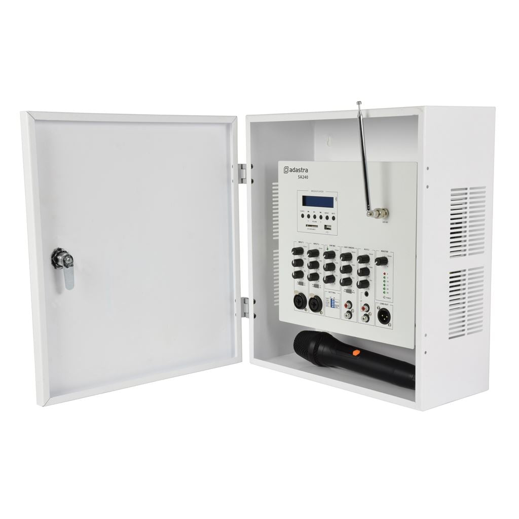 SA-series Secure Wall Amplifier 100V with UHF Mic + Media Player - SA240 +UHF