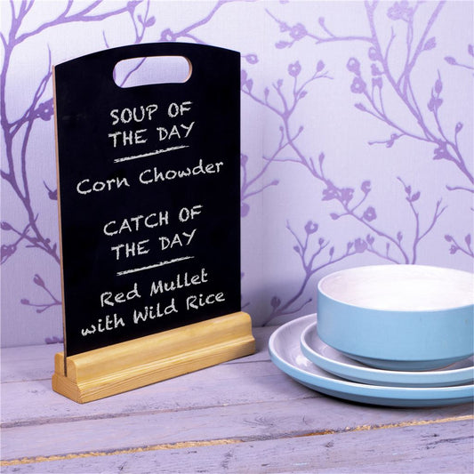 Freestanding Double Sided Chalk Board with Plinth and Carry Handle - Promote Special Offers and Menu Details