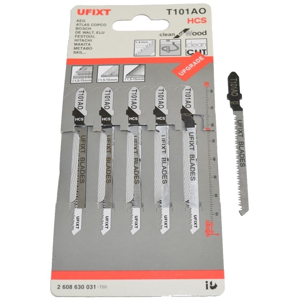 Jigsaw Blades T101AO For High Speed Wood Cutting High Carbon Steel HCS 5 Pack