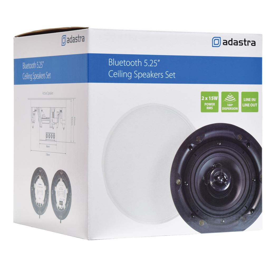 Bluetooth Ceiling Speakers Set - 5.25in - BCS52S