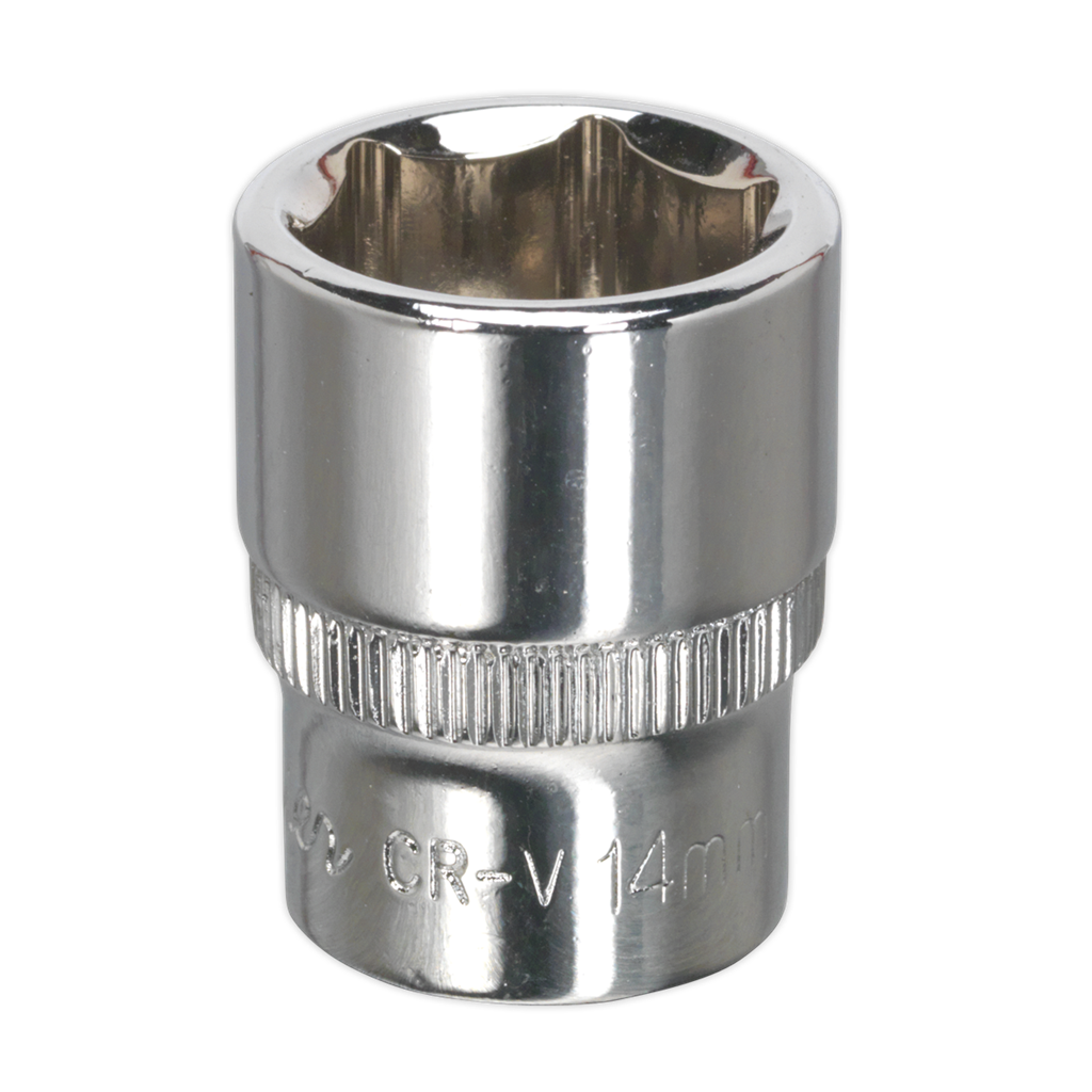 WallDrive&#174; Socket 14mm 1/4"Sq Drive Fully Polished