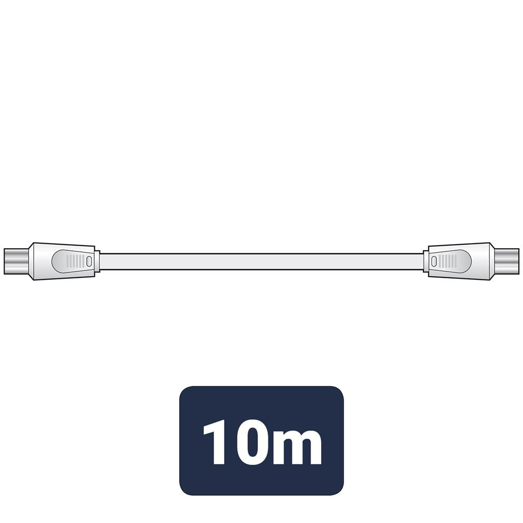 Coaxial Plug to Plug Leads - 10.0m