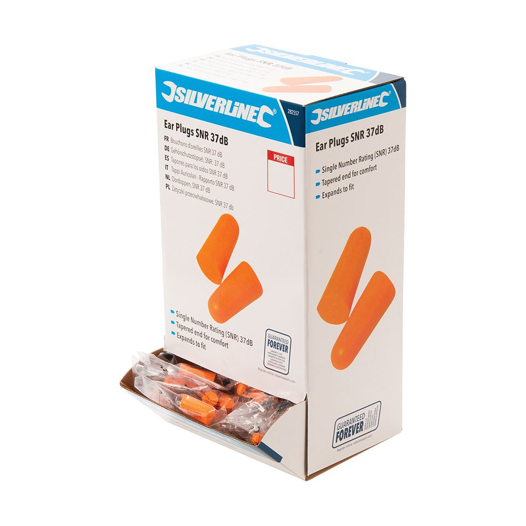 Silverline Ear Plugs SNR 34dB - 200 Pairs