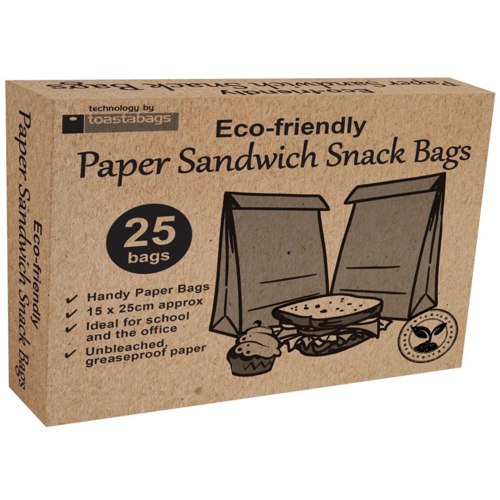 Eco Paper Sandwich Bags - 25 Pack