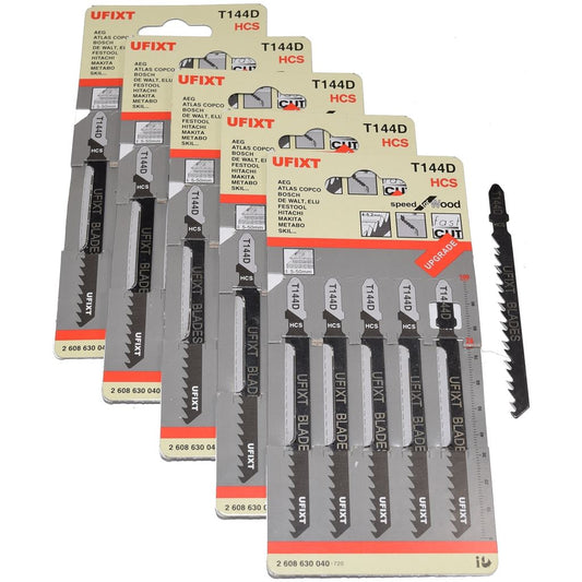 Jigsaw Blades T144D For High Speed Wood Cutting High Carbon Steel HCS 25 Pack