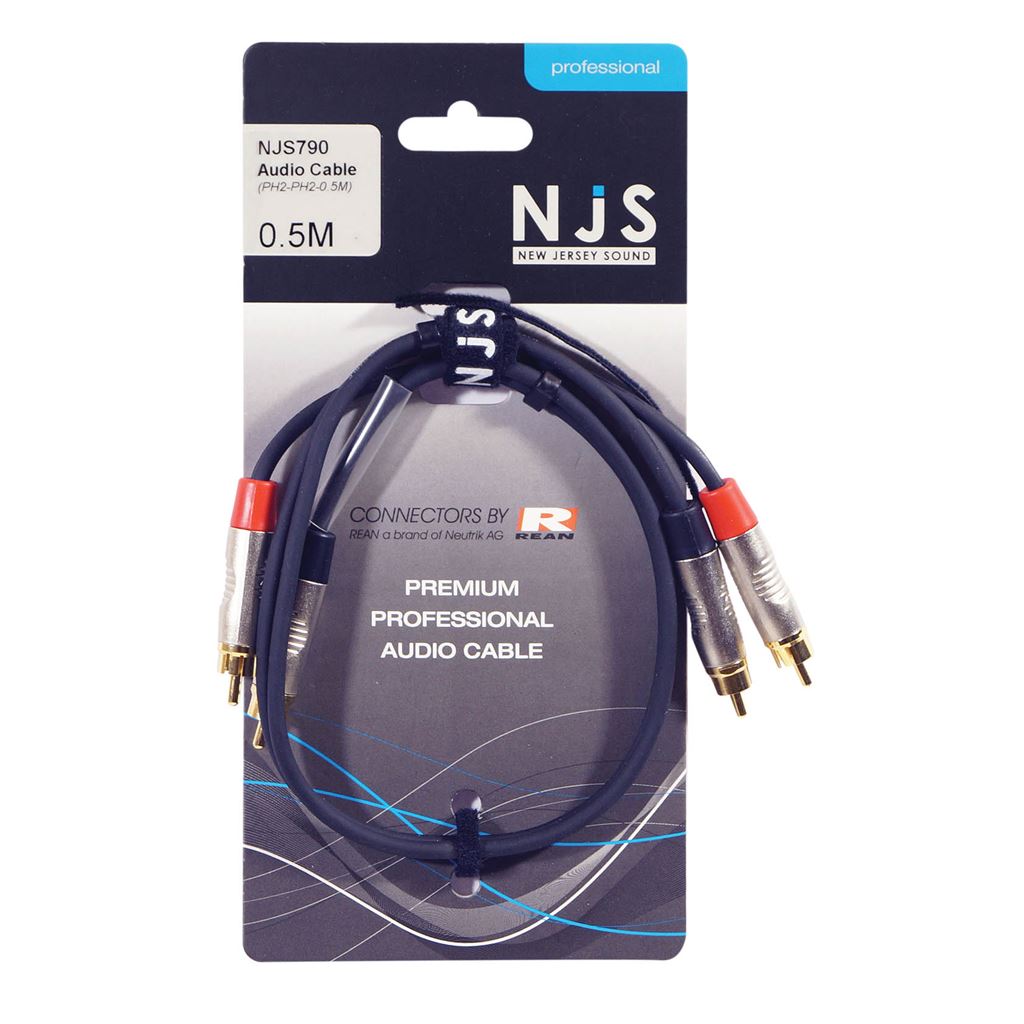 2x RCA Phono to 2x RCA Phono Plug Signal Cable