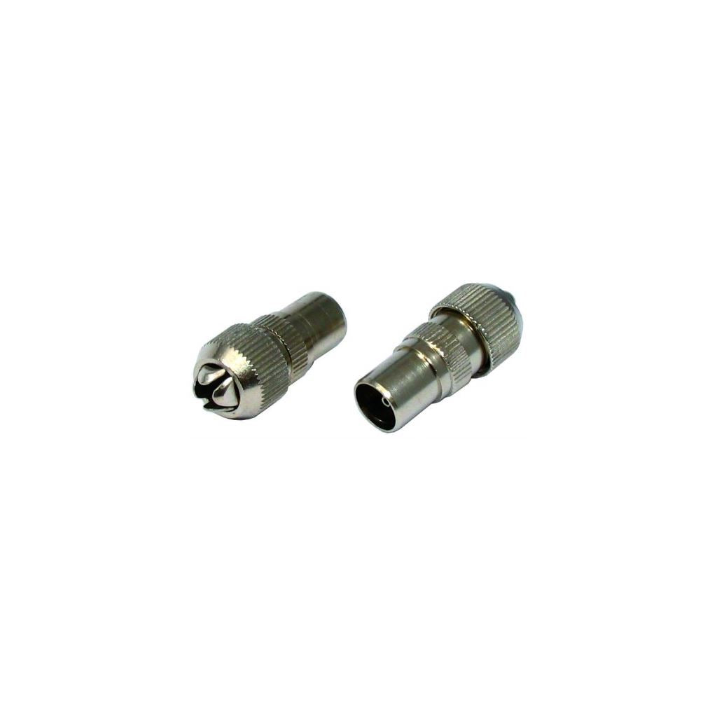 Male Coax Plugs Brass Plated Pack Of 2