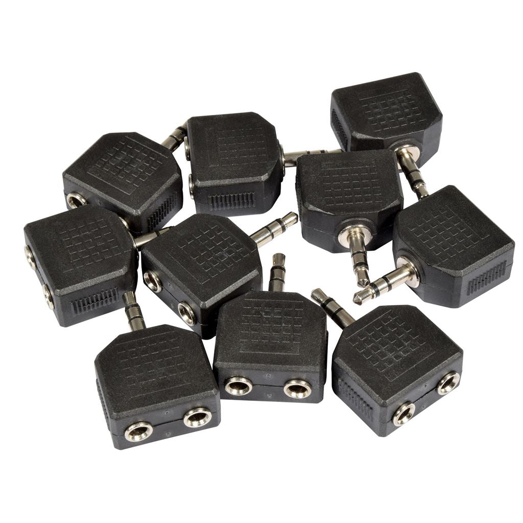 Splitter 3.5mm Stereo Jack Plug – 2 x 3.5mm Stereo Jack Sockets - Adaptor