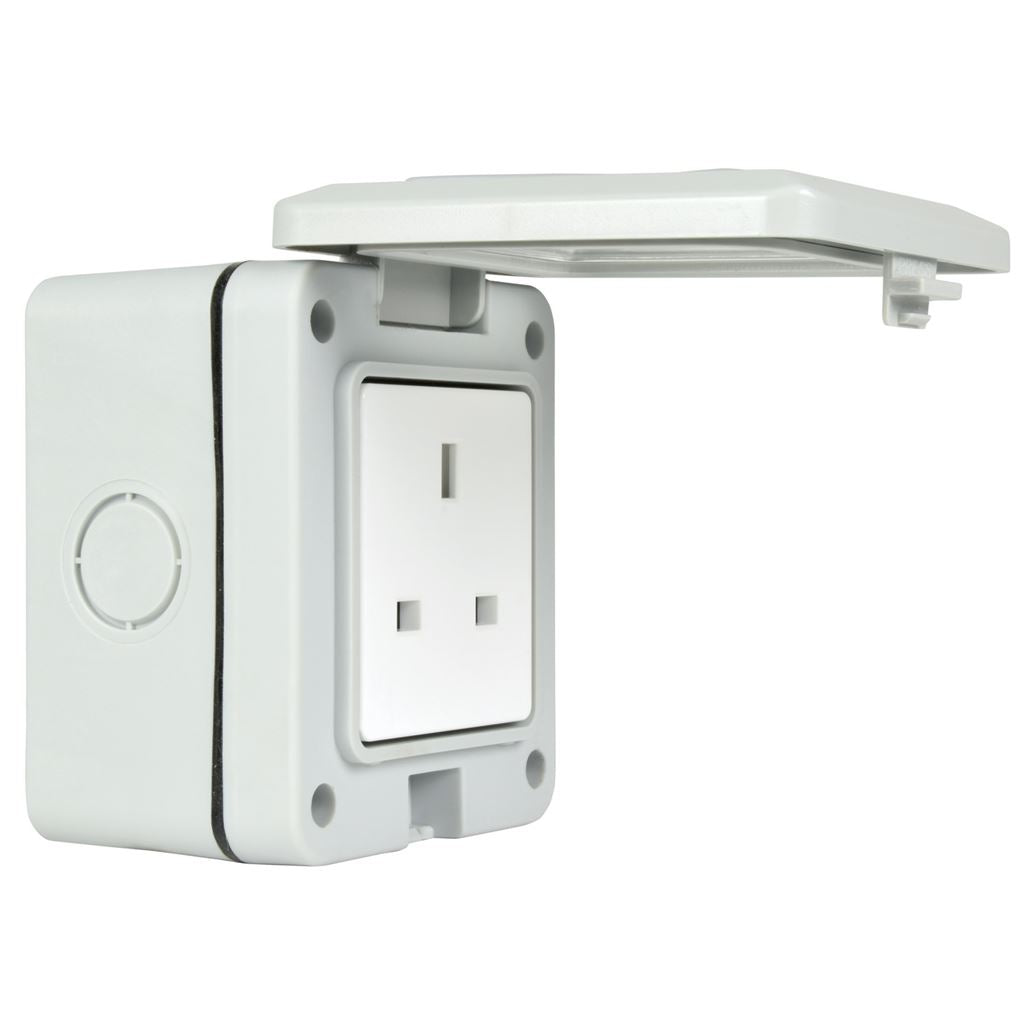 Weatherproof 1 Gang Outdoor Socket - IP55