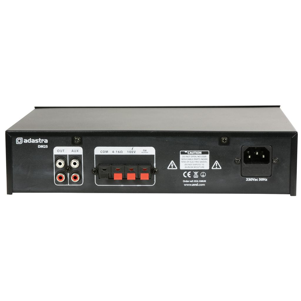 DM-Series Mixer-Amp with USB/FM and Bluetooth - DM25 Digital 100V 25W