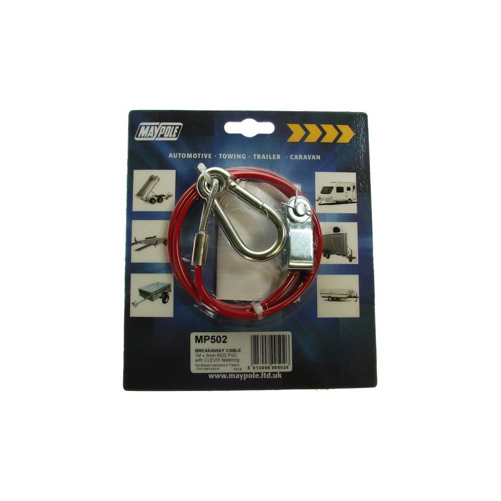 Breakaway Cable - Plastic Coated - Red