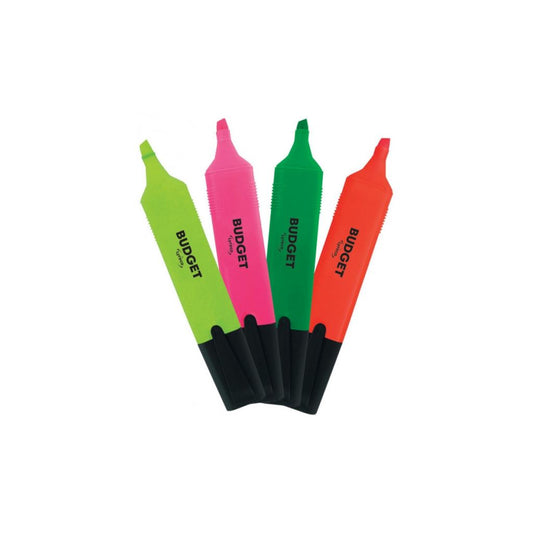 Assorted Colour Highlighters - Wallet of 4