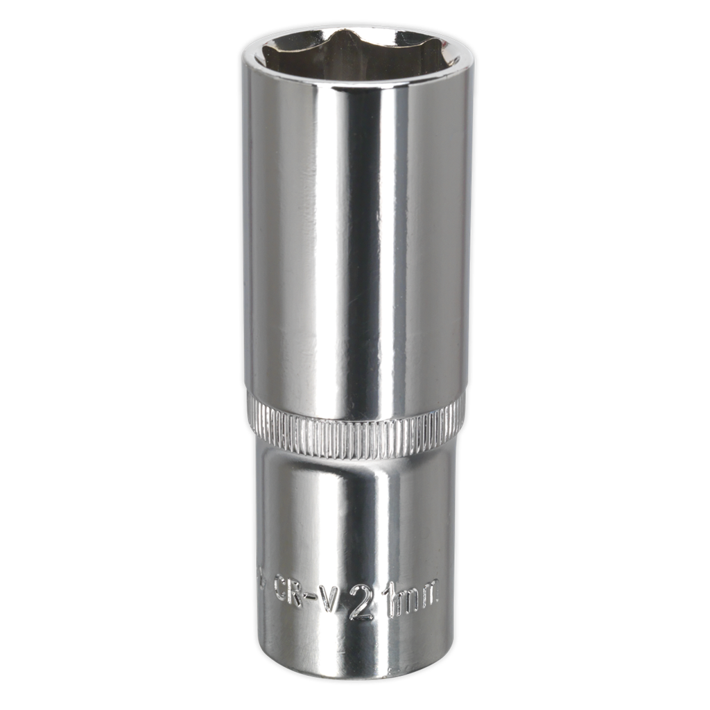 WallDrive&#174; Socket 21mm Deep 1/2"Sq Drive Fully Polished