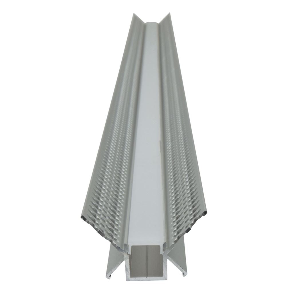 Aluminium LED Tape Profile Internal Corner Plaster-in - 1m