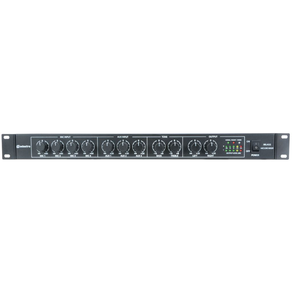 1U Mic/Line Rack Mixer - ML432 4mic+3aux