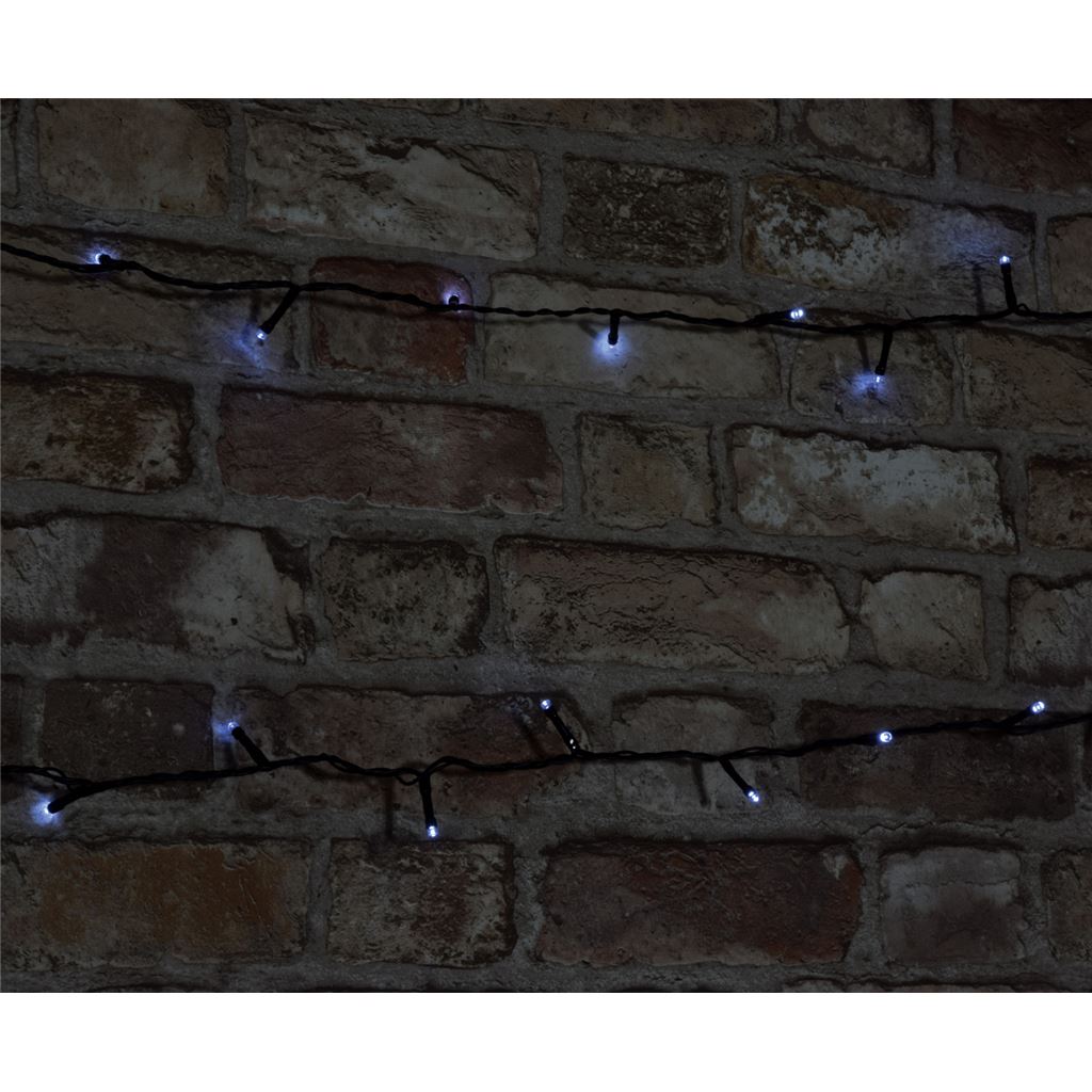 Outdoor LED battery operated String Lights with Timer - 120 Cool White - BLS120CW