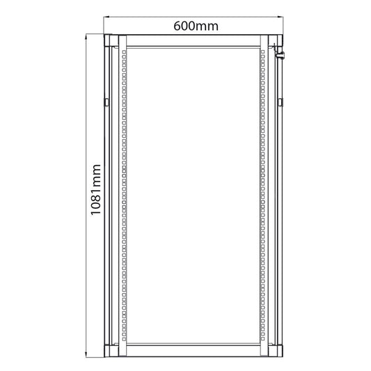 19" Rack Cabinets - 22U x 600mm Deep - RC22U600