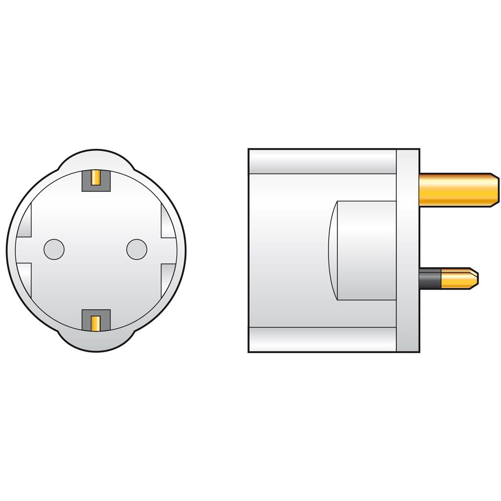 European Schuko to UK Travel Adaptor - visitor