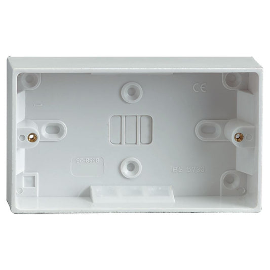 2 Gang Surface Socket Box 30mm