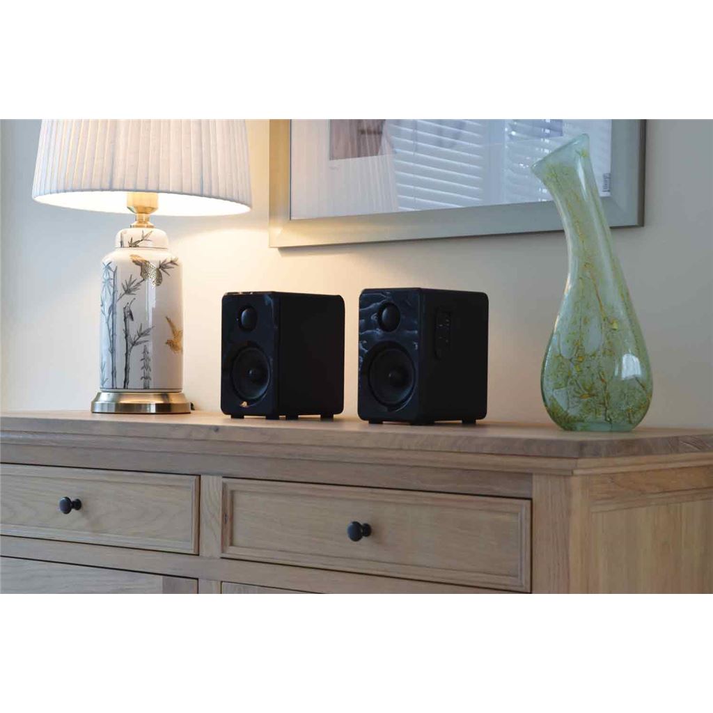 Active Bluetooth Bookshelf Speakers - Black - ABS35BLK