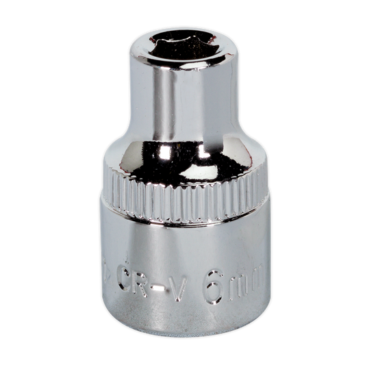 WallDrive&#174; Socket 6mm 3/8"Sq Drive Fully Polished