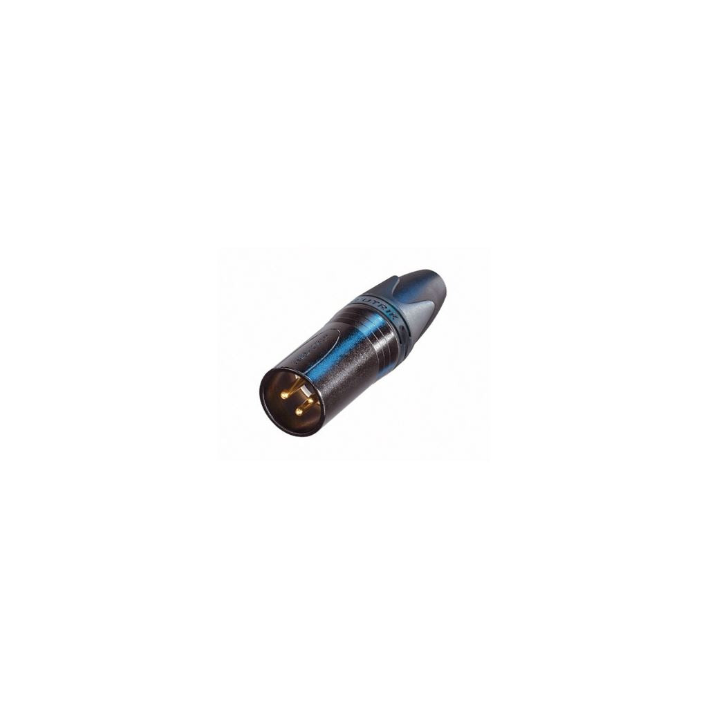 Neutrik NC3MXX-B Male 3 Pin XLR Line Plug With Gold Plated Contacts