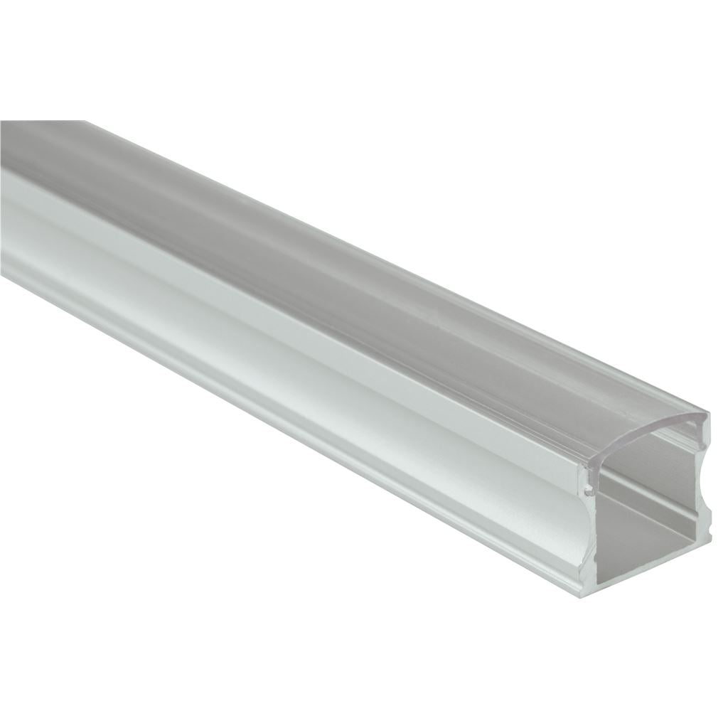 Aluminium LED Tape Profile - Tall Crown - Transparent Capping - 1m - AL1-C1714C