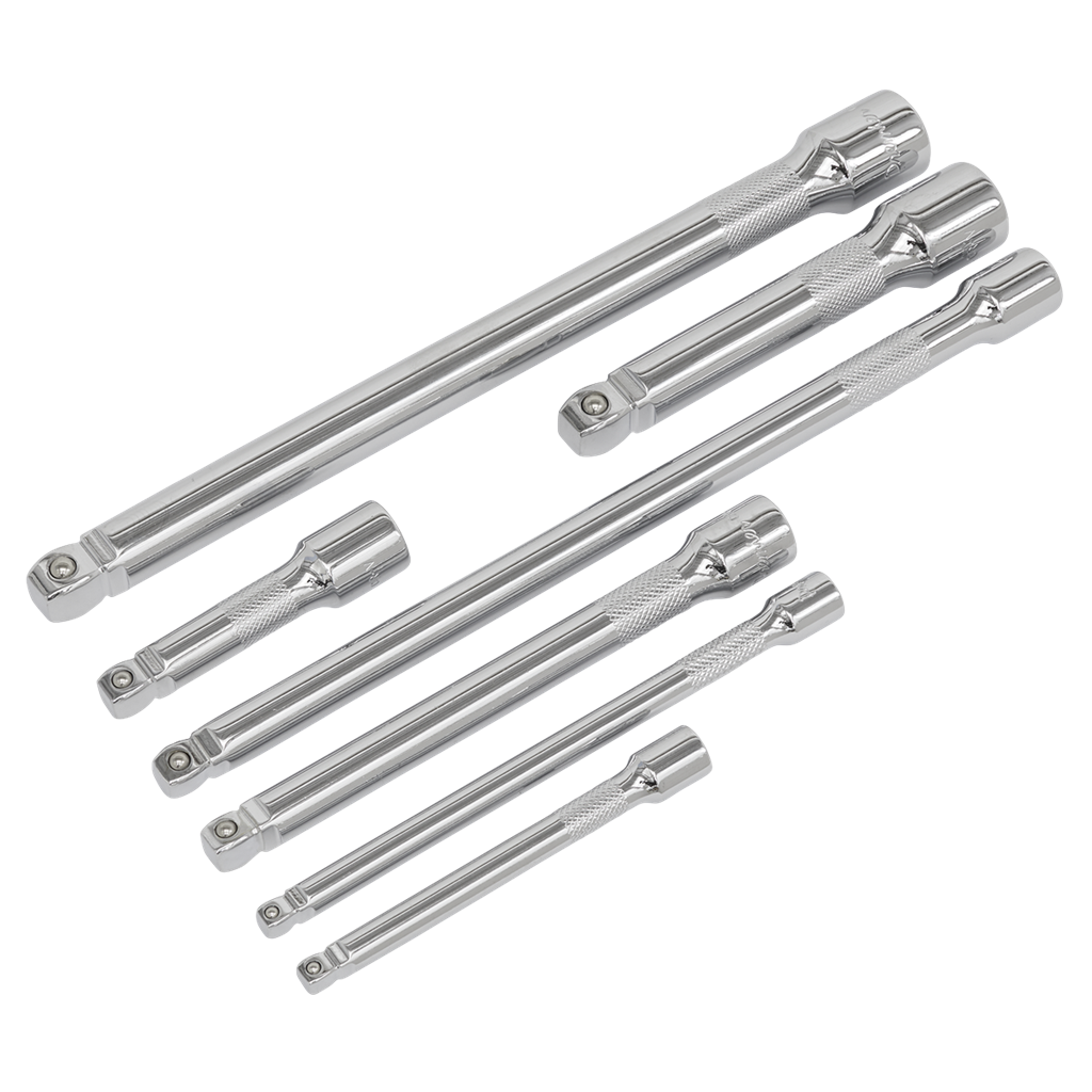 Wobble/Rigid Extension Bar Set 7pc 1/4", 3/8" & 1/2"Sq Drive