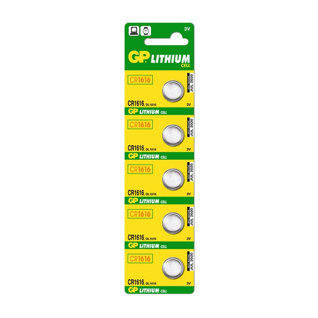 GP Lithium Button Cell Strip of 5