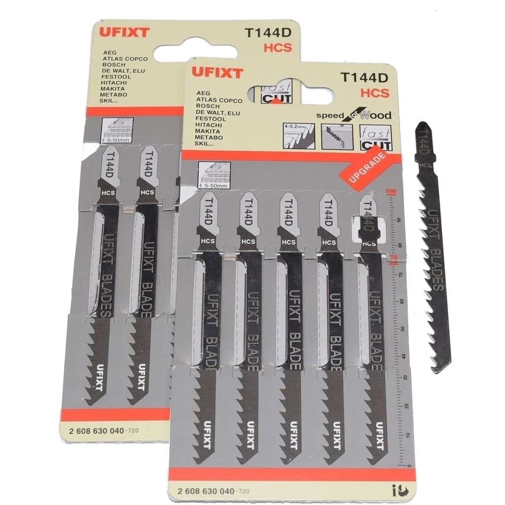 Jigsaw Blades T144D For High Speed Wood Cutting High Carbon Steel HCS 10 Pack