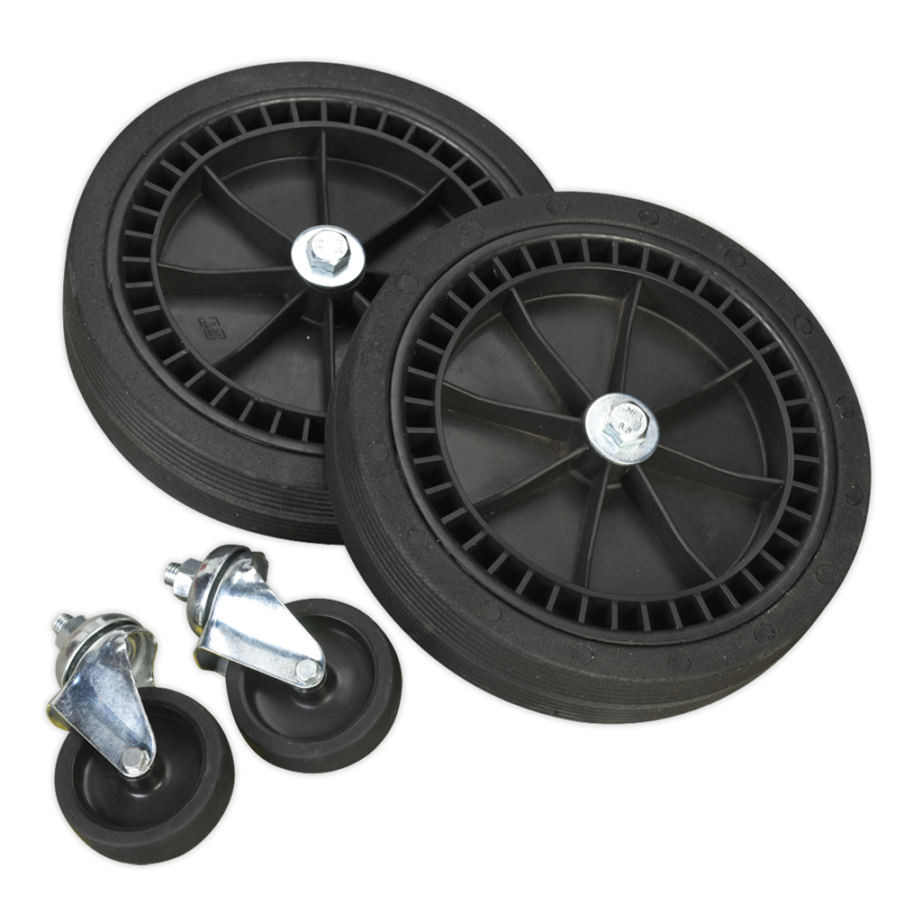 Wheel Kit for Fixed Compressors - 2 Castors & 2 Fixed