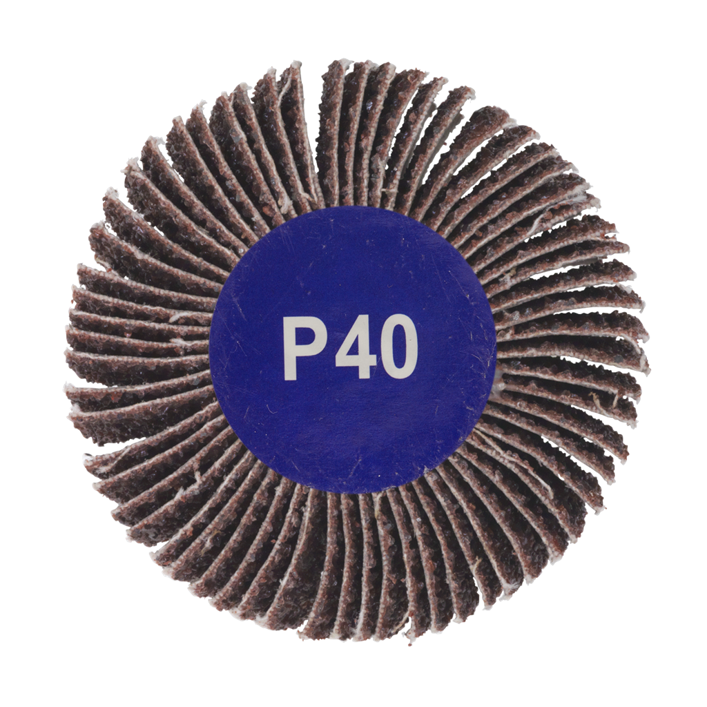 Flap Wheel &#216;60 x 30mm 40Grit 6mm Shaft