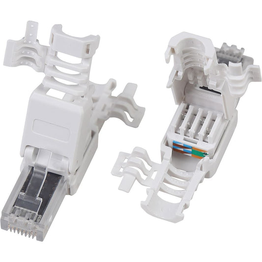 Cat6A UTP RJ45 Tool-less Plug with Fixed Ring