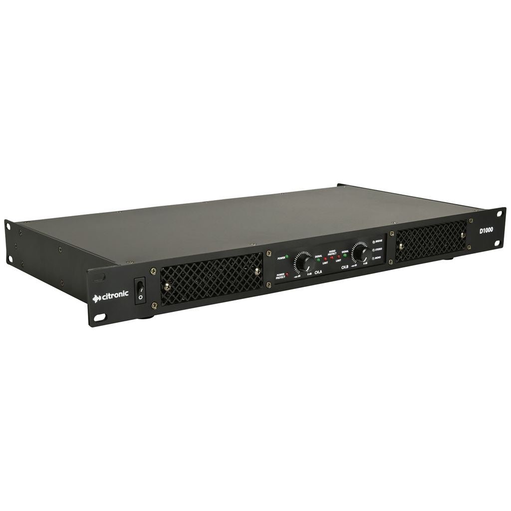 D-Series Class-D Power Amplifiers - D1000 2 x 500Wrms